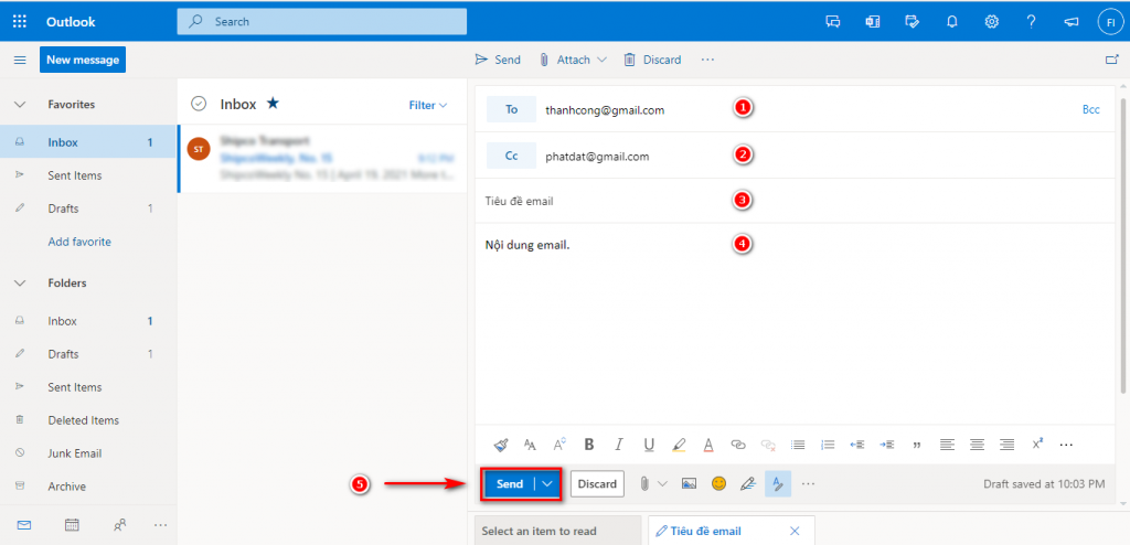 shost huong dan su dung email outlook online 4
