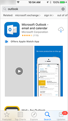 Cấu hình Outlook trên iOS