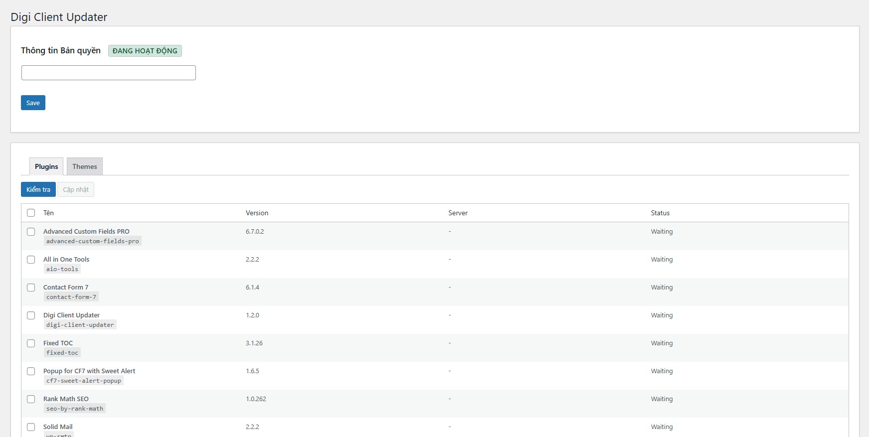 Giao diện kích hoạt License thành công